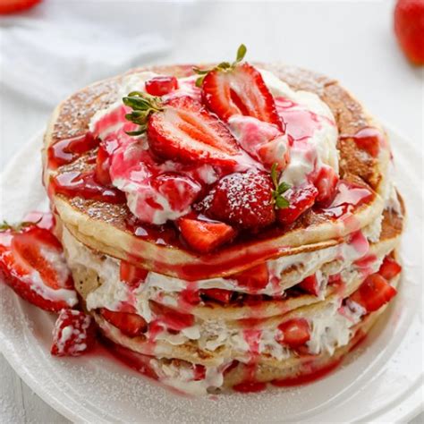 This greek yogurt pancake recipe is a great base for your morning breakfast. Strawberry Shortcake and Greek Yogurt Pancakes ...
