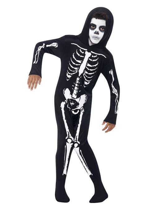 Kids Boys Zombie Skeleton Jumpsuit Halloween Cosplay Skull Costume Mask