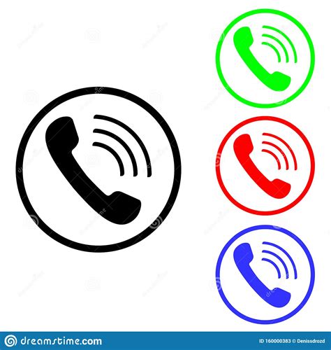 Cell Phone Vector Icon Telephone Call Illustration Symbol Ringing