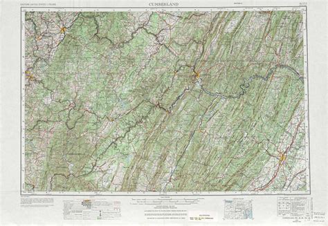 Cumberland Topographic Map Wv Pa Md Va Usgs Topo 1250000 Scale