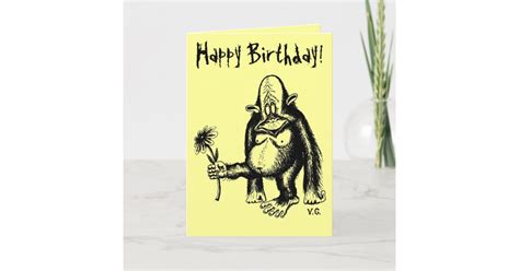 Funny Monkey Birthday Card