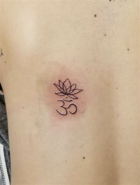 Thin Lotus Flower Om Symbol Tattoo With Images Om