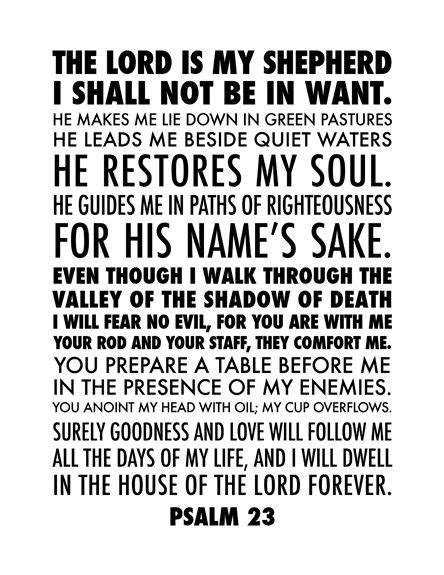 Psalm 23 Printable Free Download