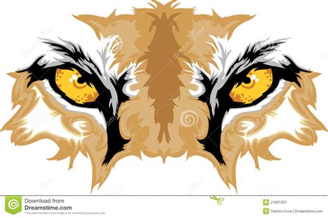 Cougar Eyes Mascot Graphic Stock Vector Illustration Of
