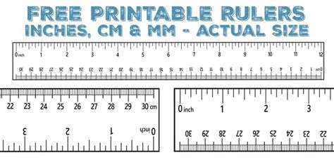 Printable Ruler Free Accurate Ruler Inches Cm Mm Printable