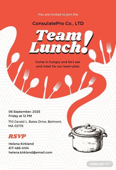 Invitation for lunch sample invites samples invitations. Free Team Lunch Invitation Template in Adobe Illustrator | Template.net