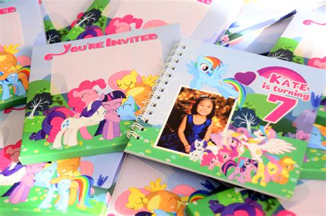 Kates My Little Pony Themed 7th Birthday Scrapbook Invitations Usa