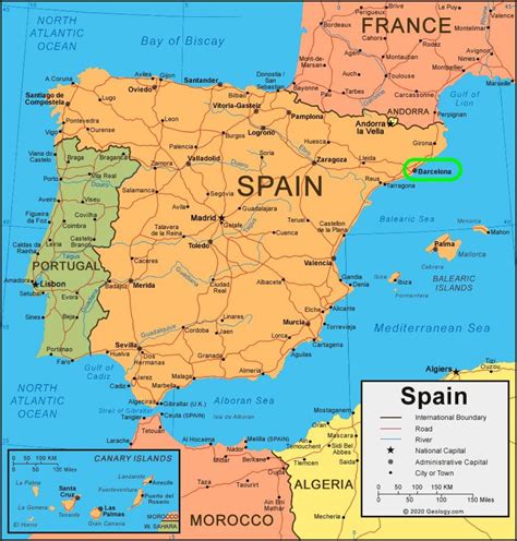 Barcelona España Map Mapa De España Y De Barcelona Cataluña España