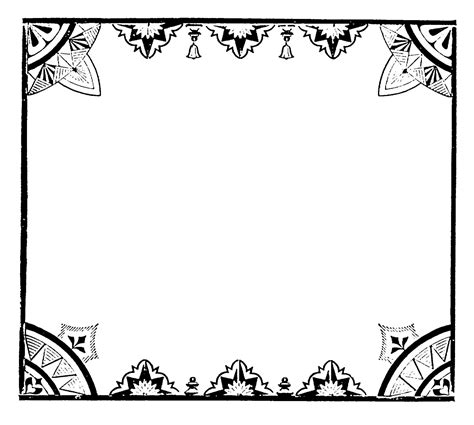 Digital Stamp Design Decorative Frame Free Clip Art Printable Square