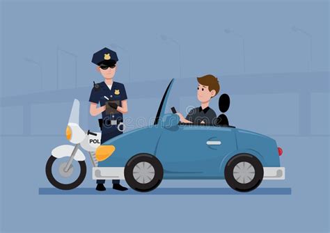 Police Giving Ticket Cartoon