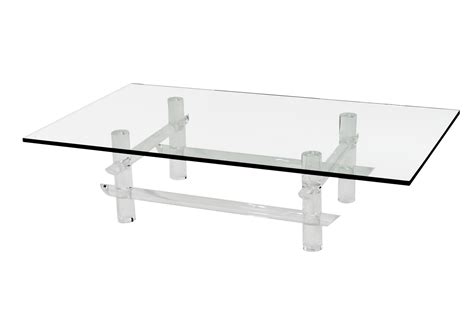 Lucite Coffee Table With Glass Top By Les Prismatiques Sold — Lobel