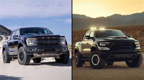 2023 Ford F 150 Raptor R Vs 2022 Ram Trx How They Compare