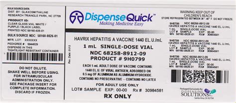 The individual hepatitis b vaccine can be given at the same time as other. HAVRIX: Vaccine Information from the FDA, via VxLabels.com ...