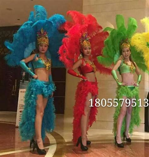 Feather Costumes Samba Dancing Costumes Opening Show Show Clothing