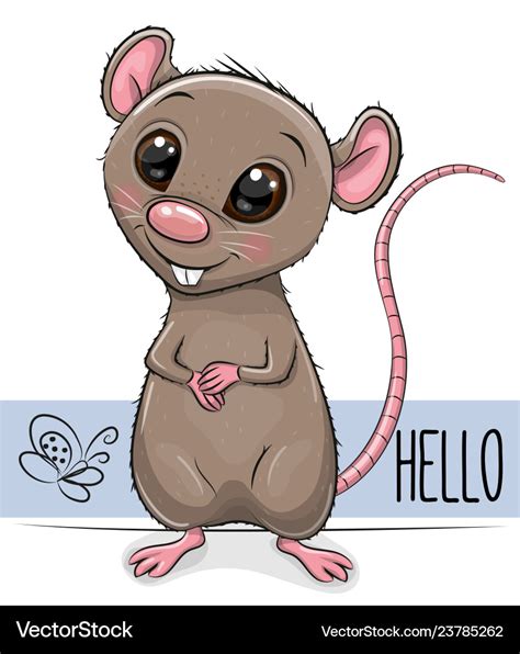 Cute Rat Isolated On A White Background Royalty Free Vector