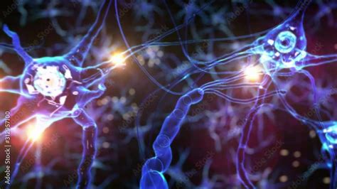 Journey Through A Neuron Cell Network Inside The Brain Tecno Blue