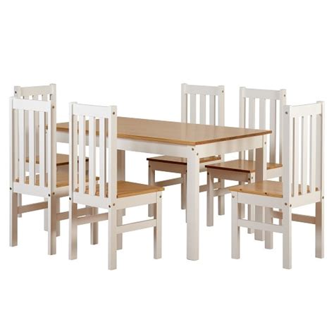 Of all taxes) our price rs. Gibson 6 Seater Wooden Dining Table Set In White And Oak ...