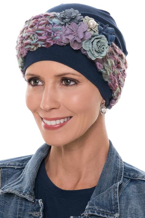 Chunky Knit 3d Flower Headband Hat Accessory And Ear Warming Cuff