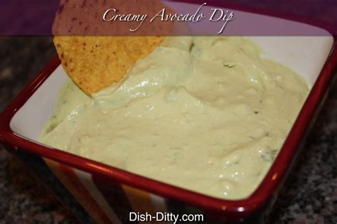 Creamy Avocado Dip Recipe Dish Ditty