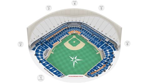 Tropicana Field Seating Map Information Ballpark Tampa Bay Rays