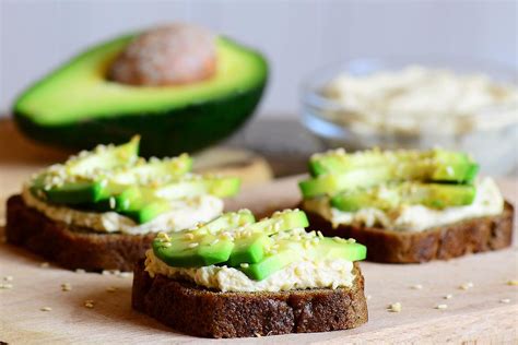 Easy Avocado Hummus Toast Recipe Get Your Healthy On With These Hummus