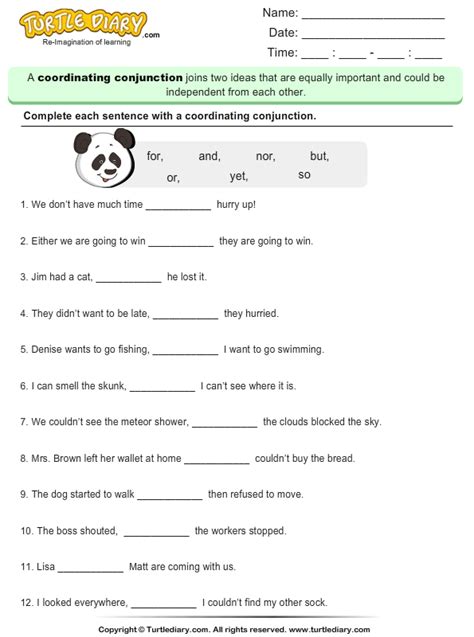 Conjunctions Worksheets For Grade Pictures Images And Photos Finder