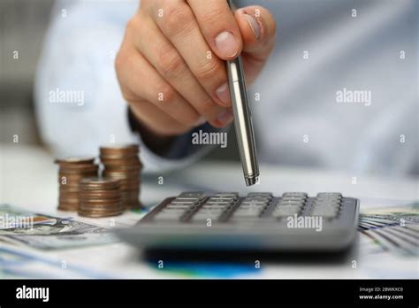 Focused Photo On Hand That Holding Silver Pen Stock Photo Alamy