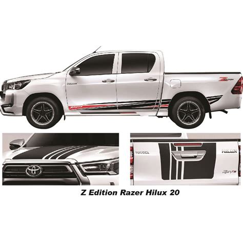 Toyota Hilux Revo Z Edition Razer Body Sticker Shopee Malaysia