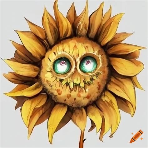 Cute Sunflower Monster