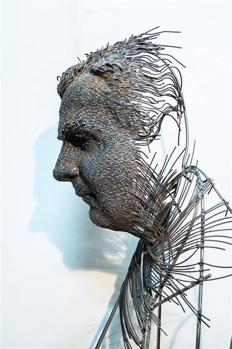 Wire Sculpture By Darius Hulea Is A Modern Twist On The Portrait Bust