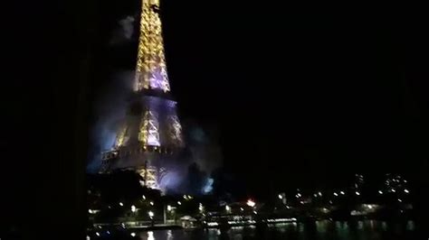 Incendie De La Tour Eiffel Ce 14 Juillet 2016 Après Le Feu Dartifice Vidéo Dailymotion