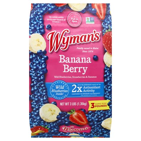 Save On Wymans Of Maine Frozen Wild Blueberries Strawberries And Banana