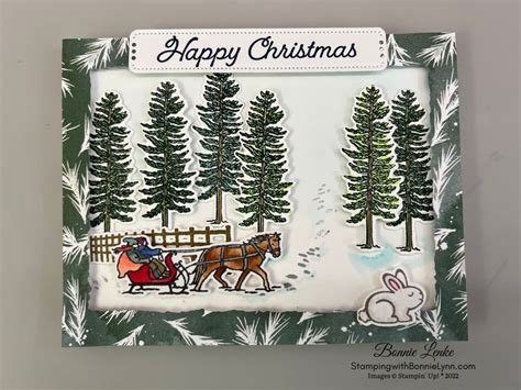 Christmas Barn Sleigh Ride Card Homemade Holiday Cards Christmas