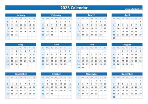 2023 Calendar Calendarbest