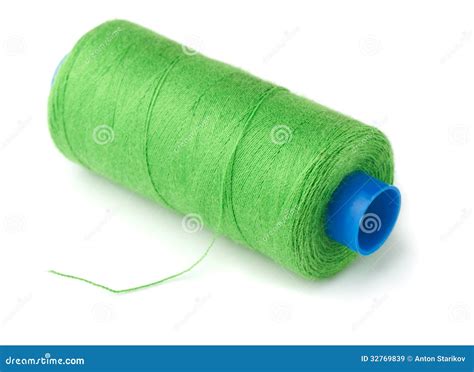 Green Thread Stock Image Image Of Closeup Cylinder 32769839