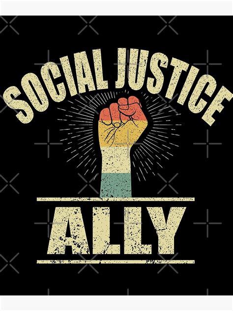 Vintage Fist Social Justice Ally Poster For Sale By Tshirtexpressiv