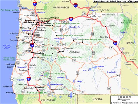 Road Map Of Oregon Map Of Zip Codes