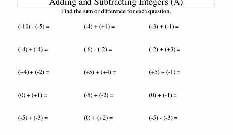 dividing negative numbers worksheet