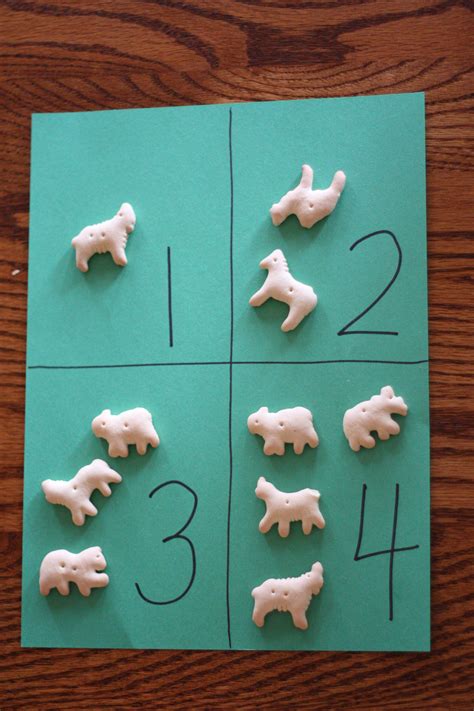 Animal Cracker Counting and One-to-One Correspondence Practice - I Can