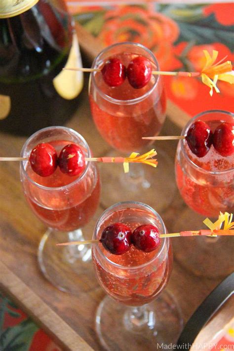 You can drink champagne with every single meal or as a standalone drink. Cranberry Watermelon Champagne Cocktail - Made with HAPPY