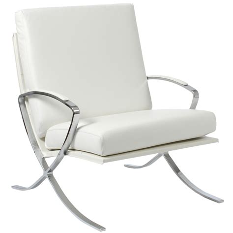 White Leather Chair 007 Dining Chair In