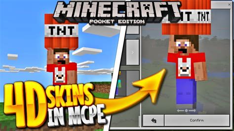 The skins that are published in this section will with each open of the village you will discover a lot of new interesting and exciting skins that you will be able to download from our site. FREE 4D SKINS IN MCPE! How to Install 4D Skins in ...