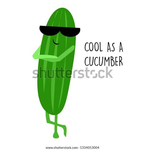 Illustration Cartoon Cucumber Sunglasses Stock Illustration Shutterstock