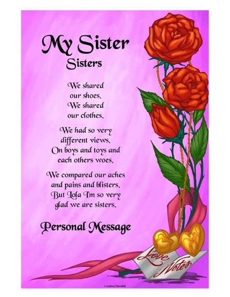 We have five pages of birthday poetry: Thinking Of You Sister Poems | quicksales.com.auSister ...