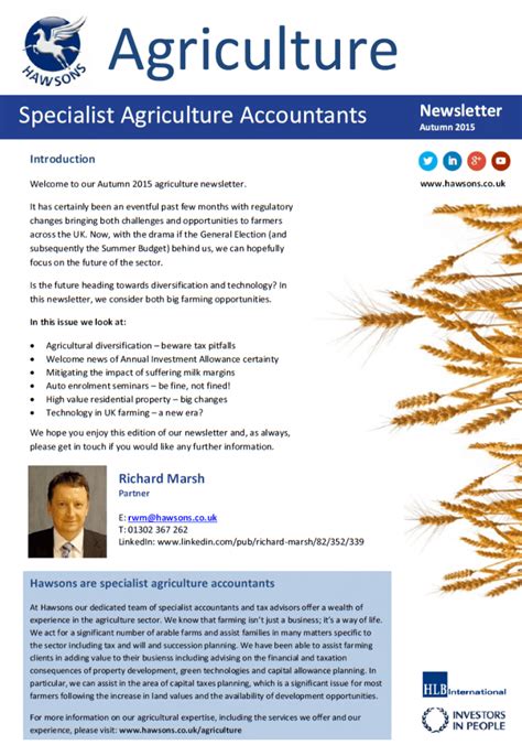 Agriculture Newsletters Hawsons Chartered Accountants