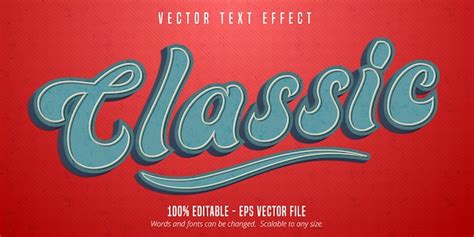 Premium Vector Retro Text Editable Text Style