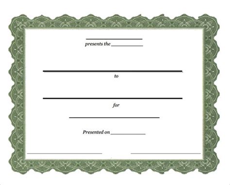 Free 6 Sample Blank Certificate Templates In Pdf Ms Word Psd
