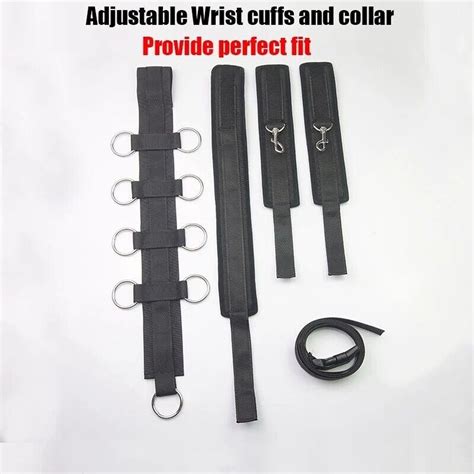 Neck Collar Waist Belt To Handcuffs Connect Arm Binder Wrist Cuff Bdsm Roleplay Ebay