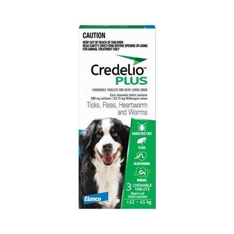 Credelio Plus Flea Heartworm Tick And Worming Chewable Tablets For Dogs