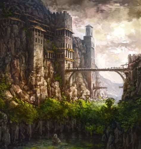Mountain Fort By Odobenus Deviantart Com On Deviantart Fantasy City
